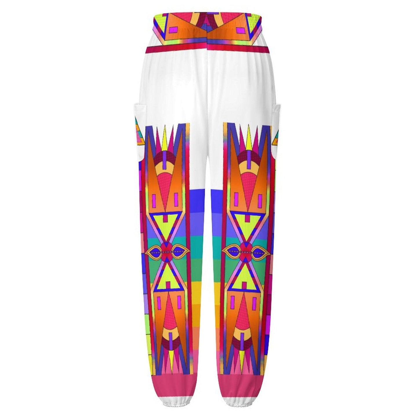 Rainbow Spirit Path White Ribbon Joggers