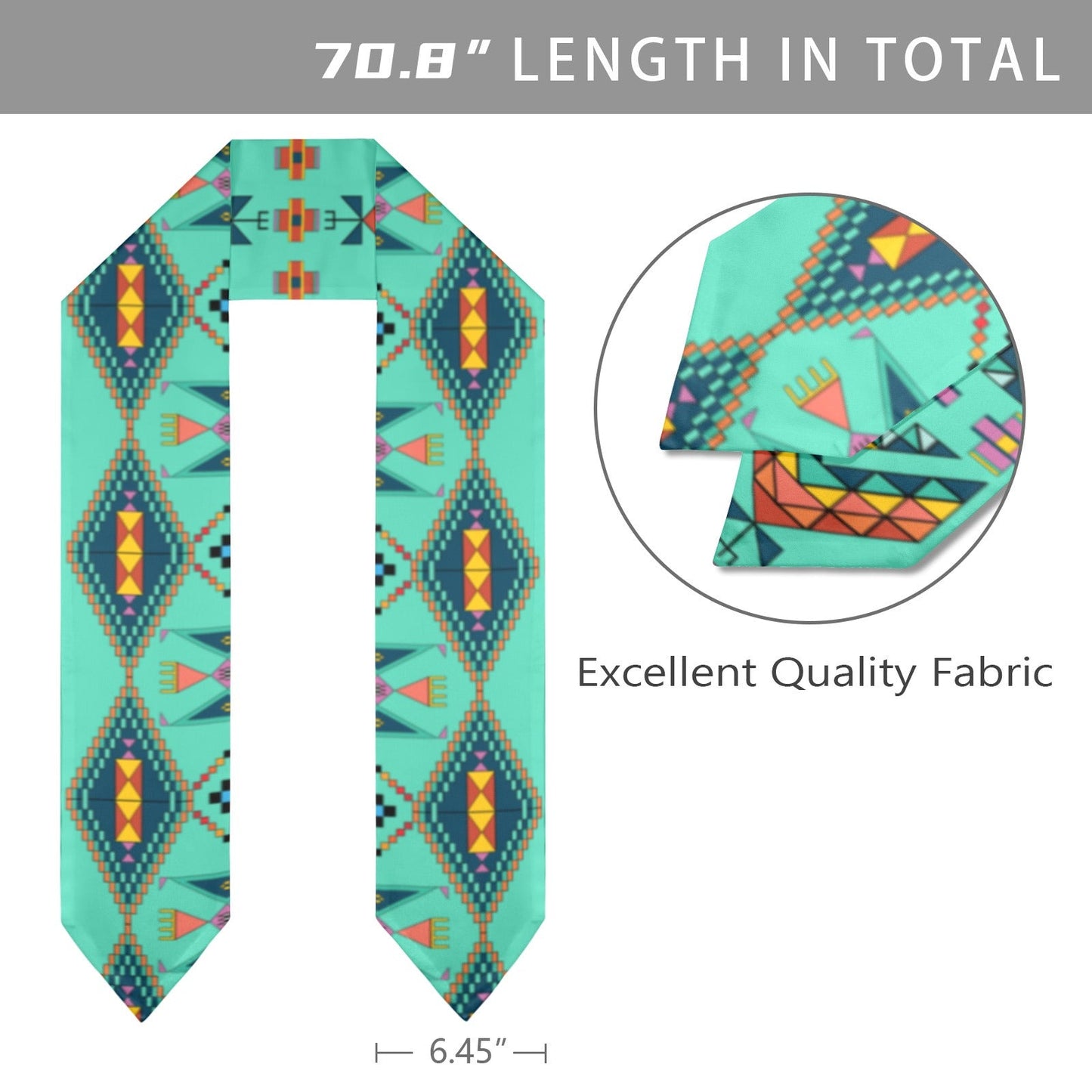 Travois Tipi Smoky Sky Graduation Stole