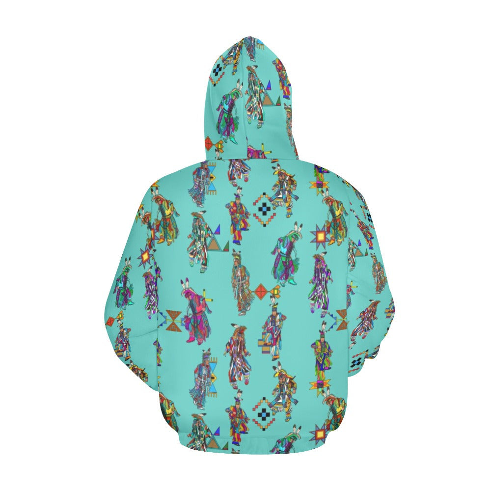 Men's Grass Dancers Eggshell Blue Hoodie for Men