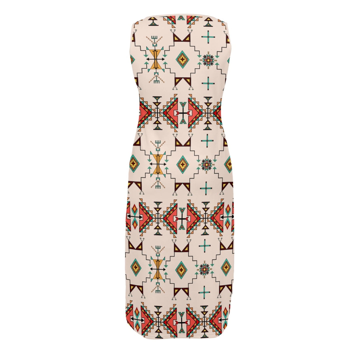 Thunder Flight Cream Phaedra Sleeveless Open Fork Long Dress