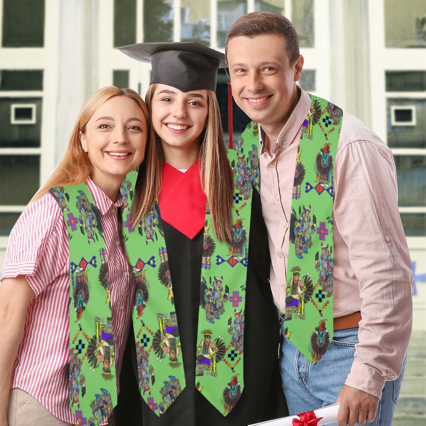 Men's Tradish Dancers Grass Graduation Stole