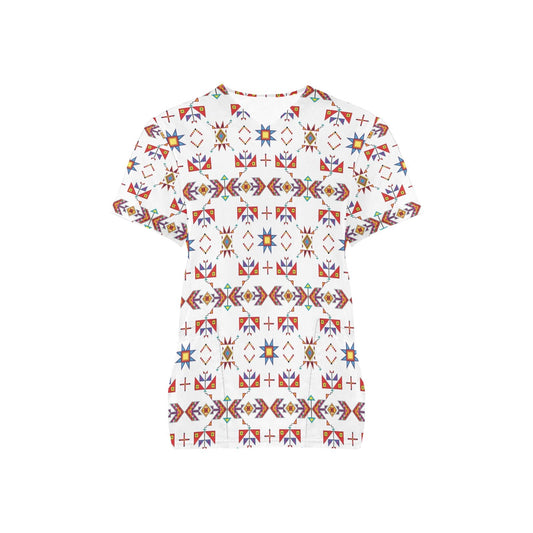 Scattered Generations White Scrub Top