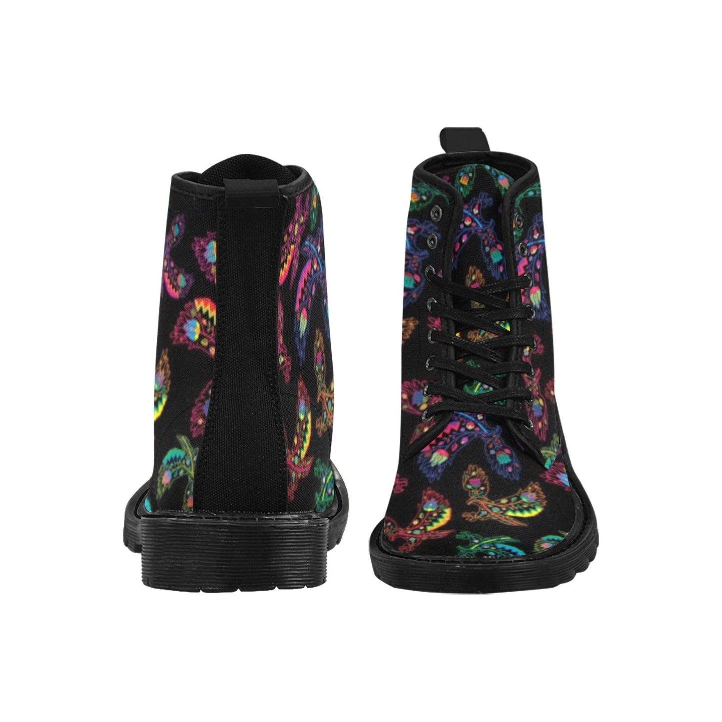 Neon Floral Eagles Boots