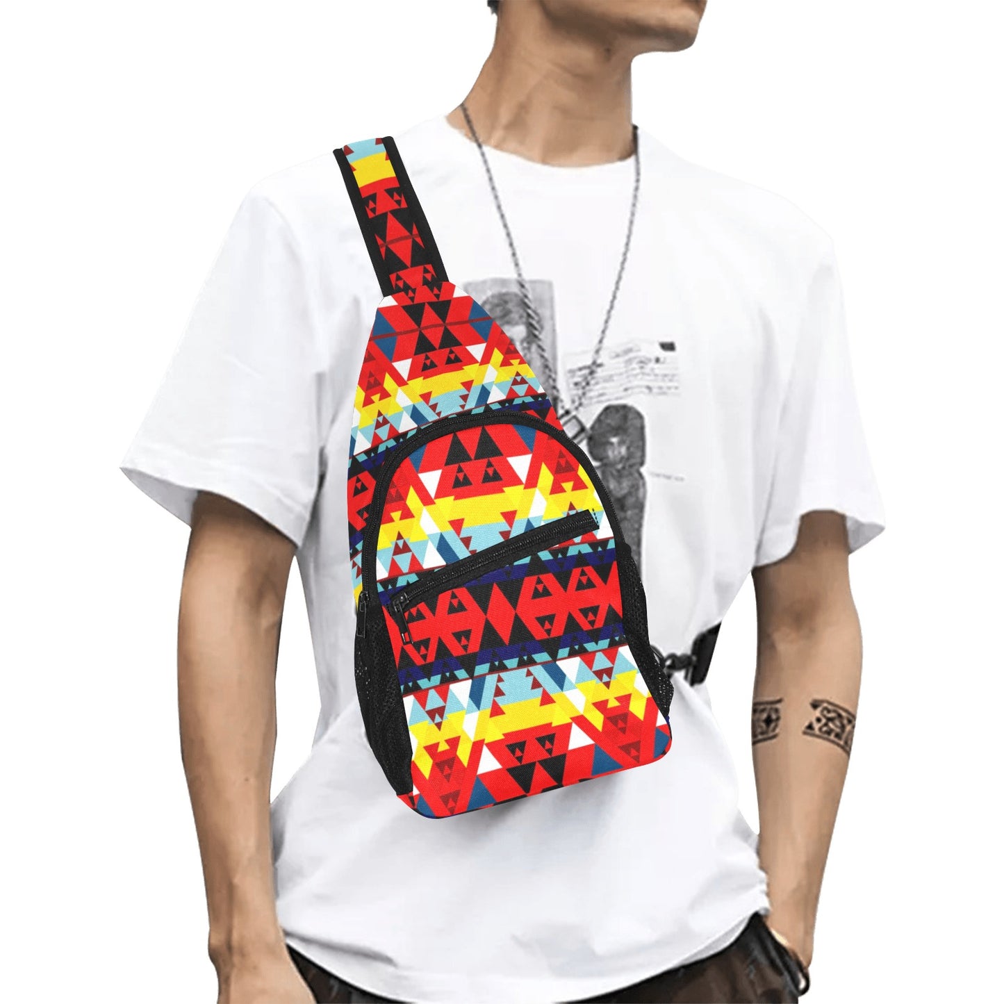 Writing on Stone Chest Bag