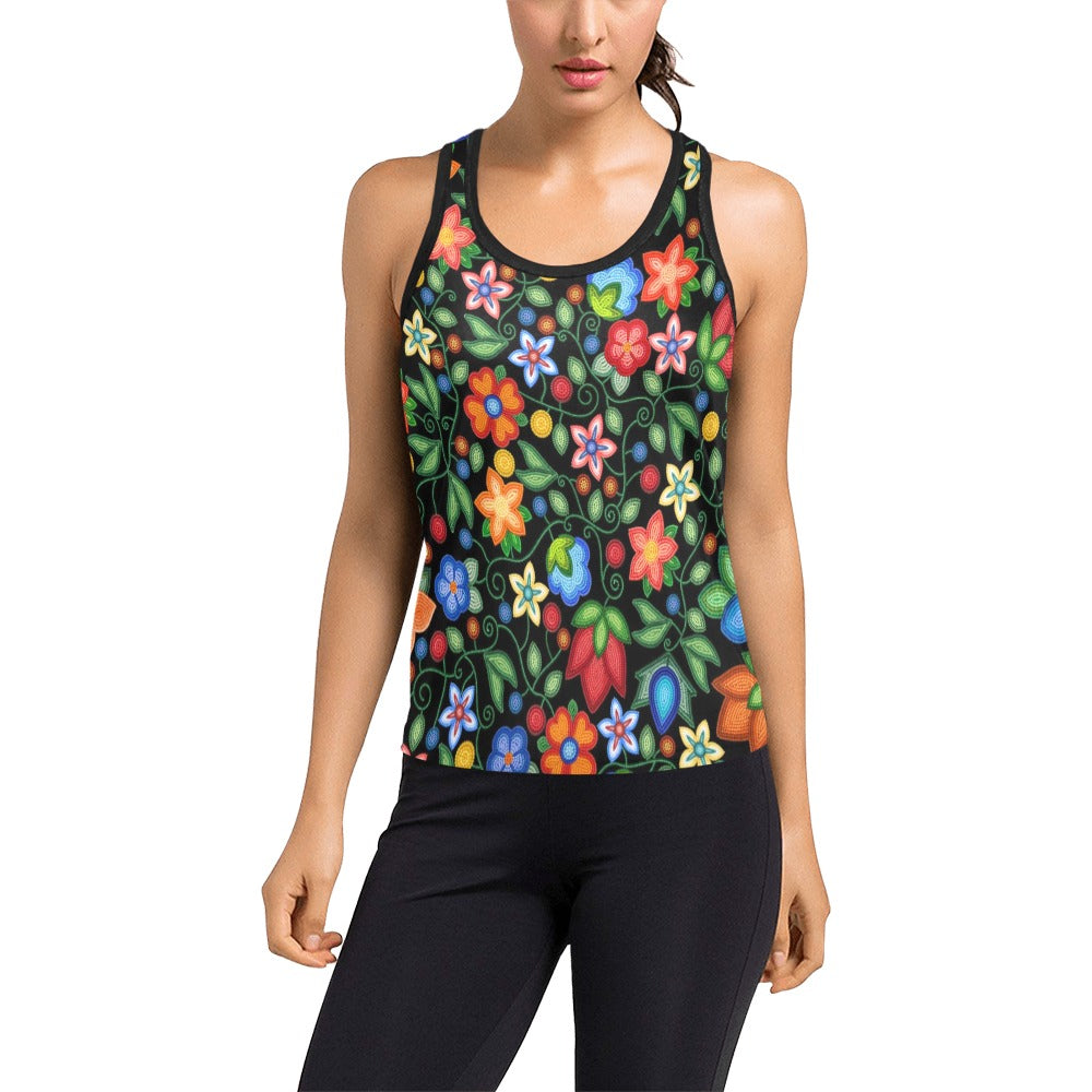 Morning Harmony Black Racerback Tank Top