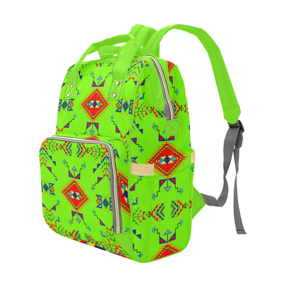 Buffalo Jump Neon Green Multi-Function Diaper Backpack