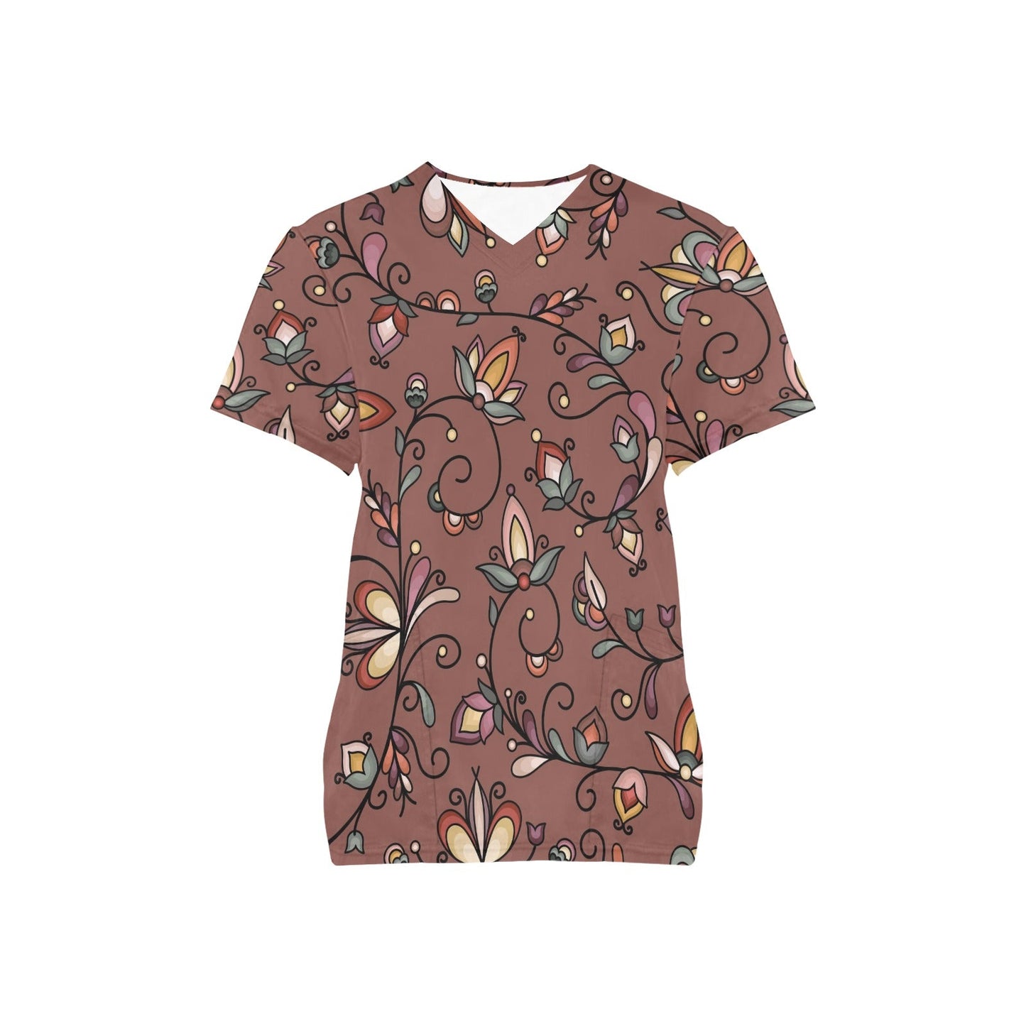 Burnt Sky Petals Scrub Top