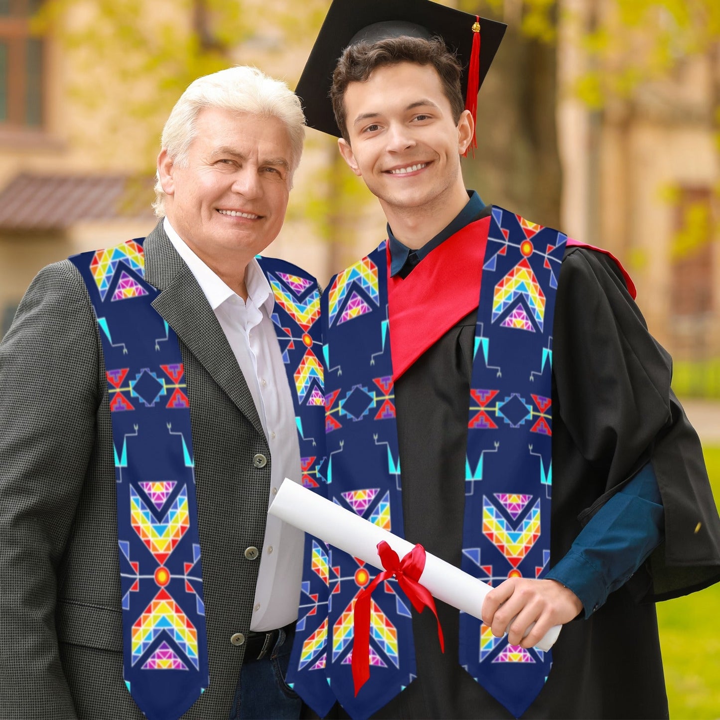 Rainy Chief Rainbow Night Lake Graduation Stole