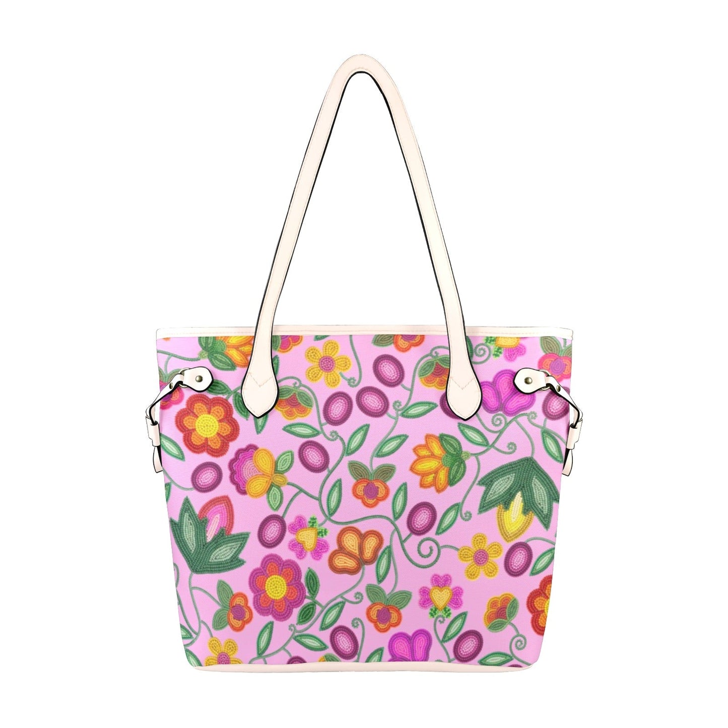 Boreal Bounty Pink Clover Canvas Tote