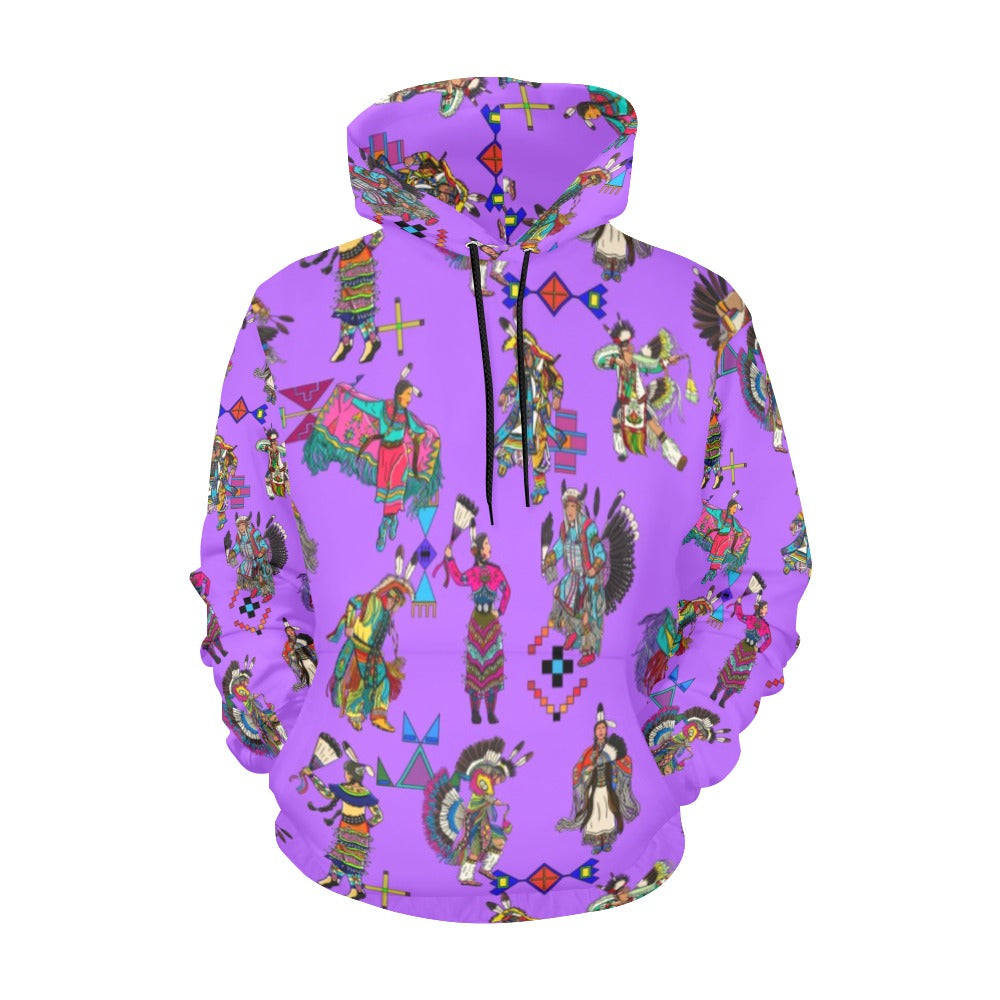 Grand Entry Dancers Purple Hoodie for Women