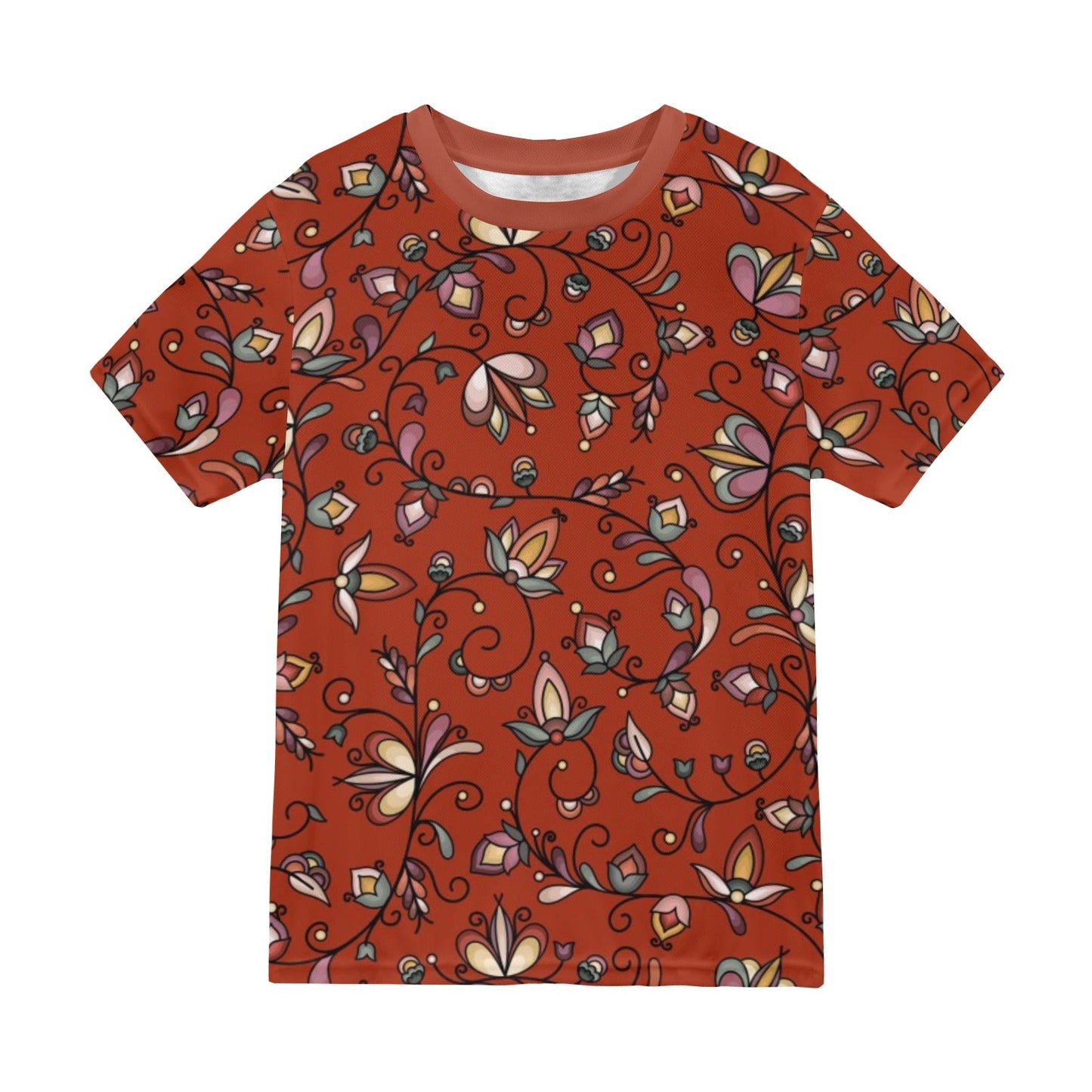 Burnt Sky Petals Red T-shirt for Men