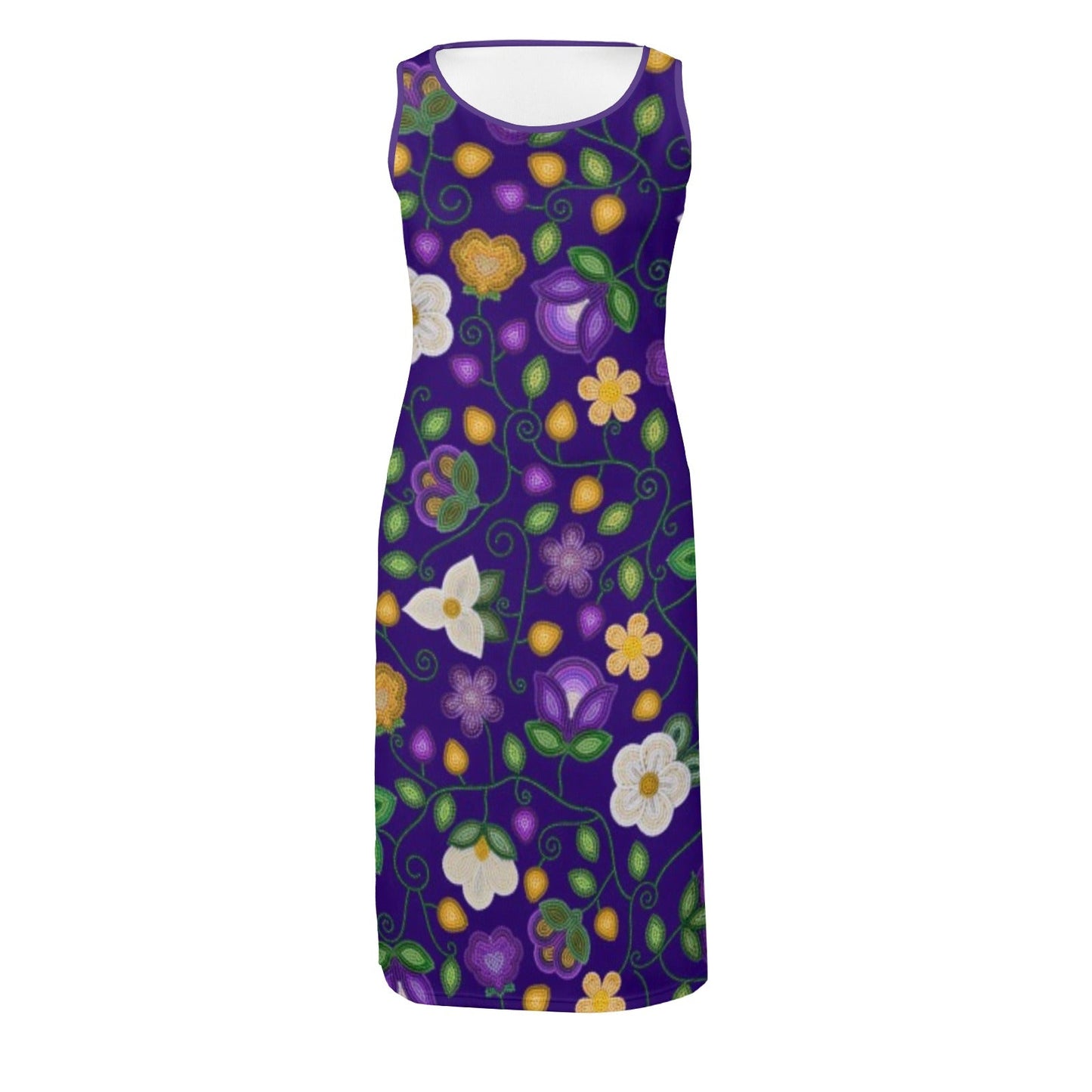 Midnight Moss Bloom Aubergine Phaedra Dress