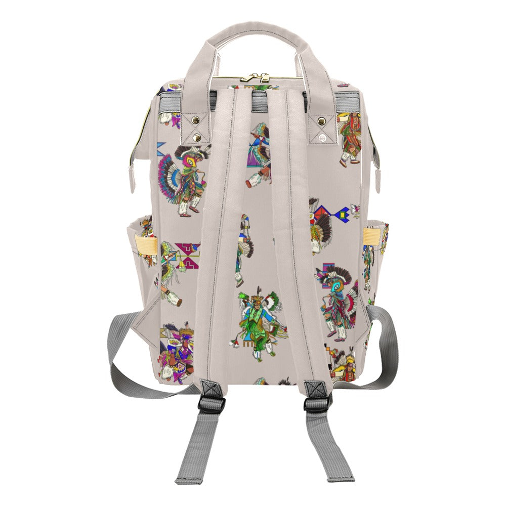 Men's Fancy Dancers Muslin Multi-Function Diaper Backpack