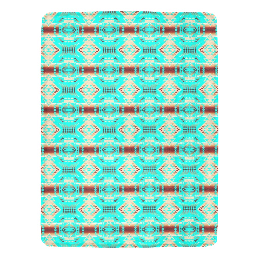 Gathering Earth Turquoise X-Large Micro Fleece Blanket