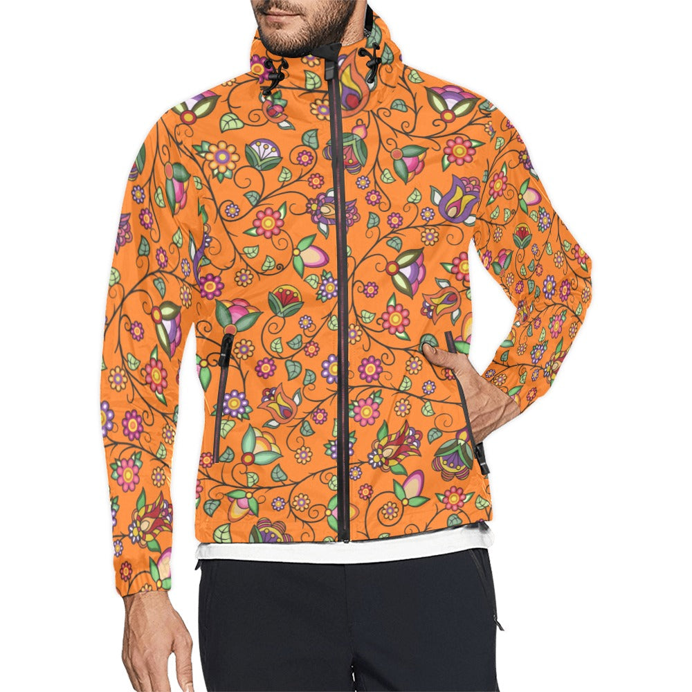 Heartbeat Petals ECM Orange Men's Windbreaker