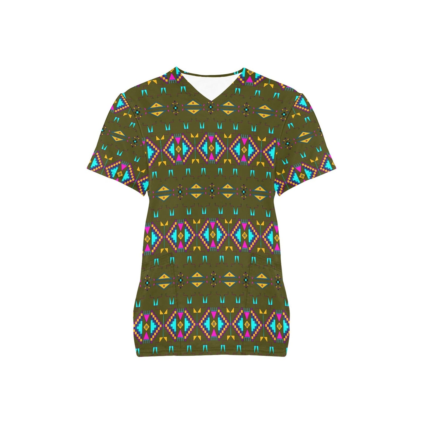 Rite of Passage Olive Scrub Top