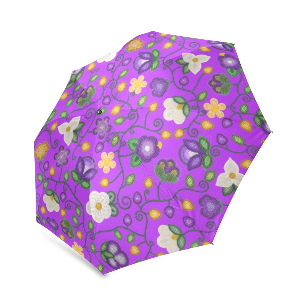 Midnight Moss Bloom Purple Foldable Umbrella