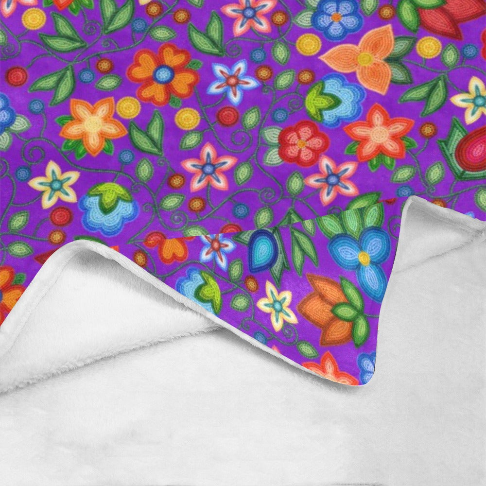 Morning Harmony Purple Large Micro Fleece Blanket