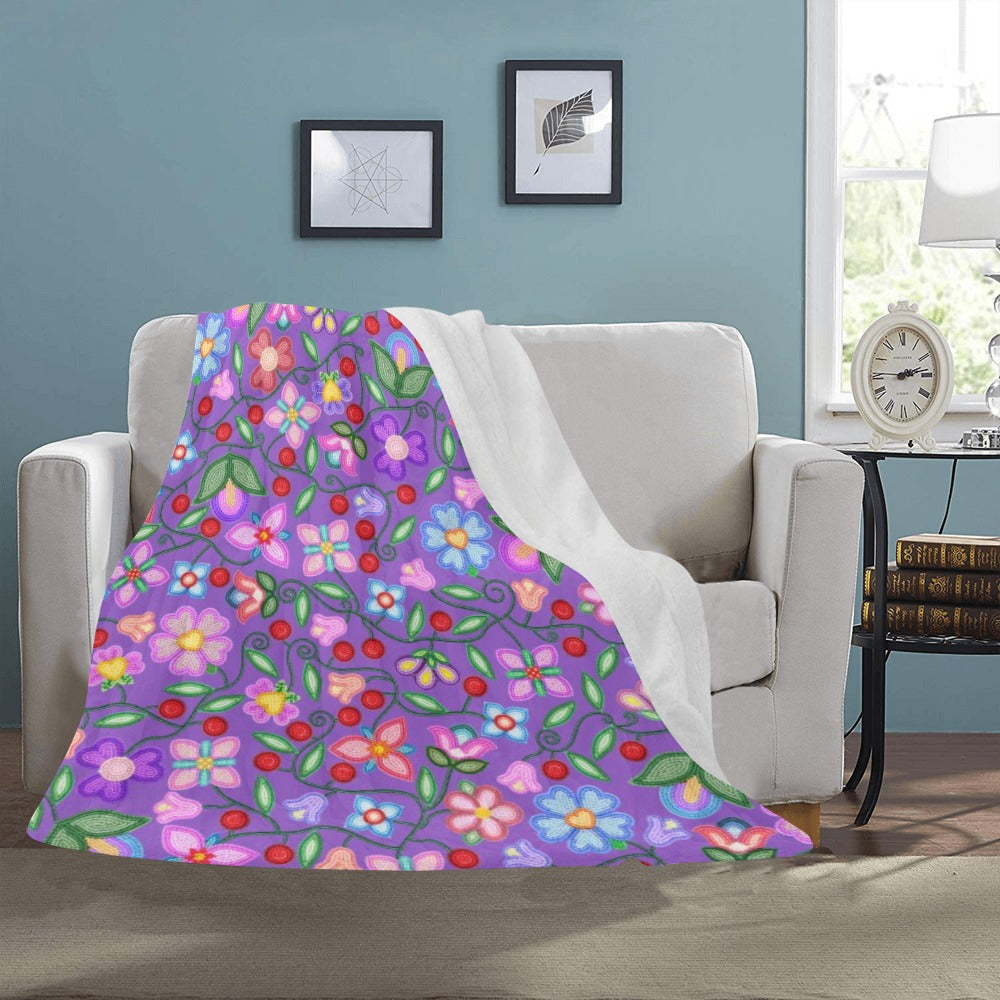 Petal Harmony Lavender Large Micro Fleece Blanket