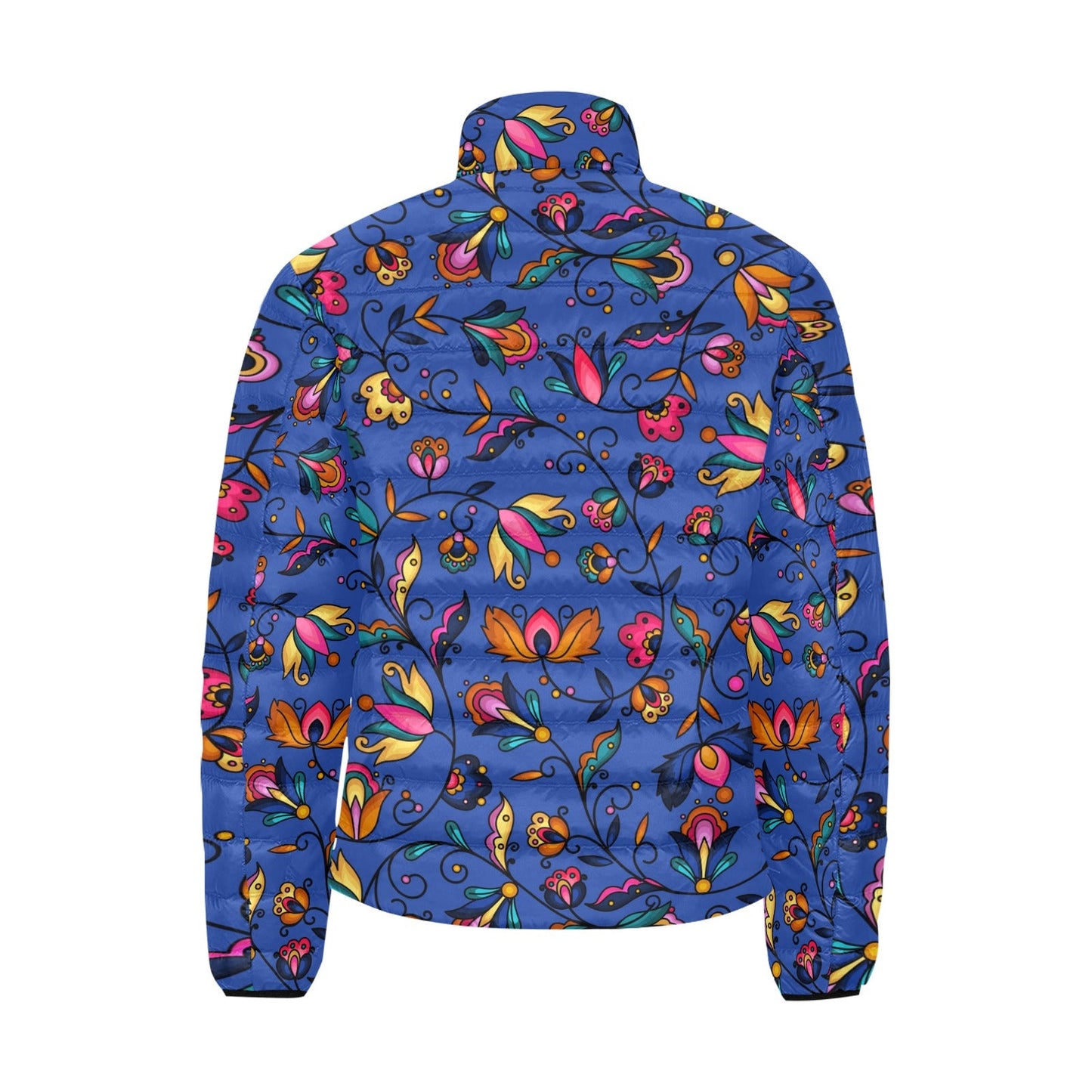 Copper Prairie Petals Blue Padded Jacket
