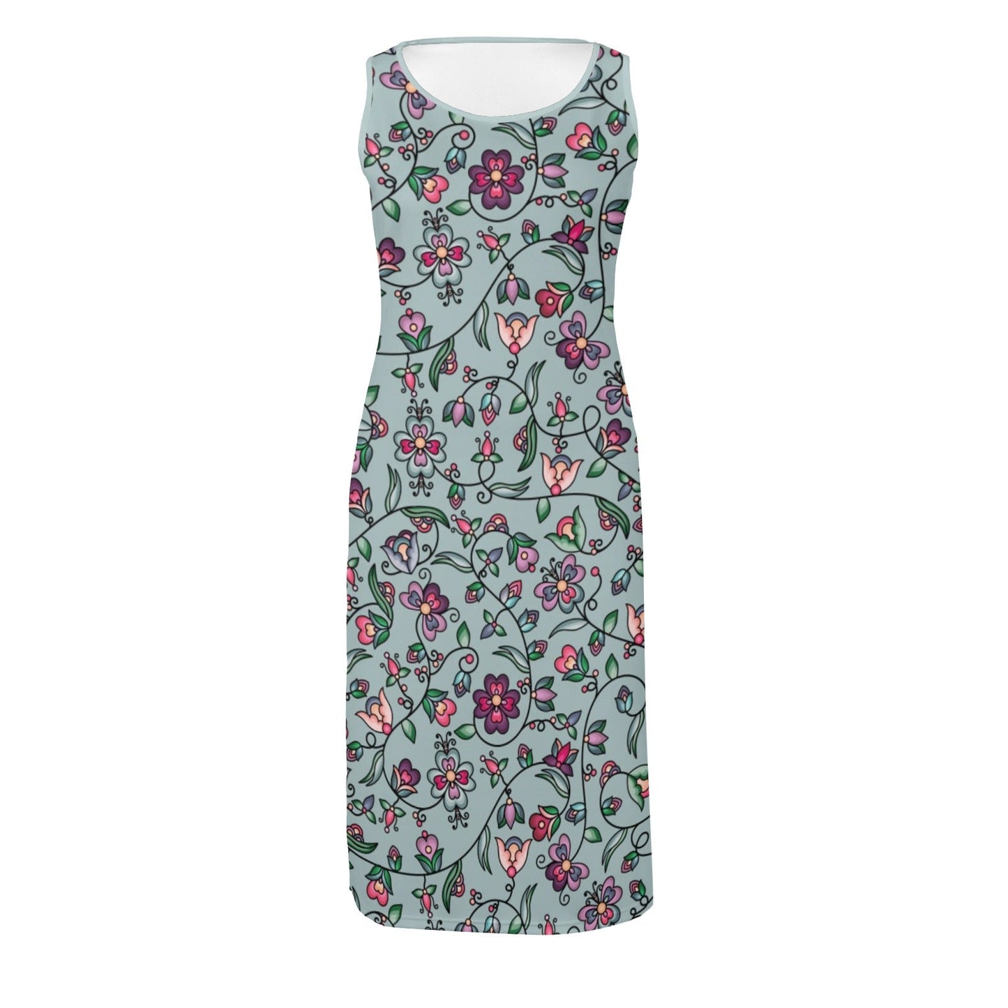 Amber Evening Garland Turquoise Phaedra Sleeveless Open Fork Long Dress