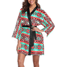 Load image into Gallery viewer, After the Southwest Rain Long Sleeve Kimono Robe Long Sleeve Kimono Robe e-joyer 
