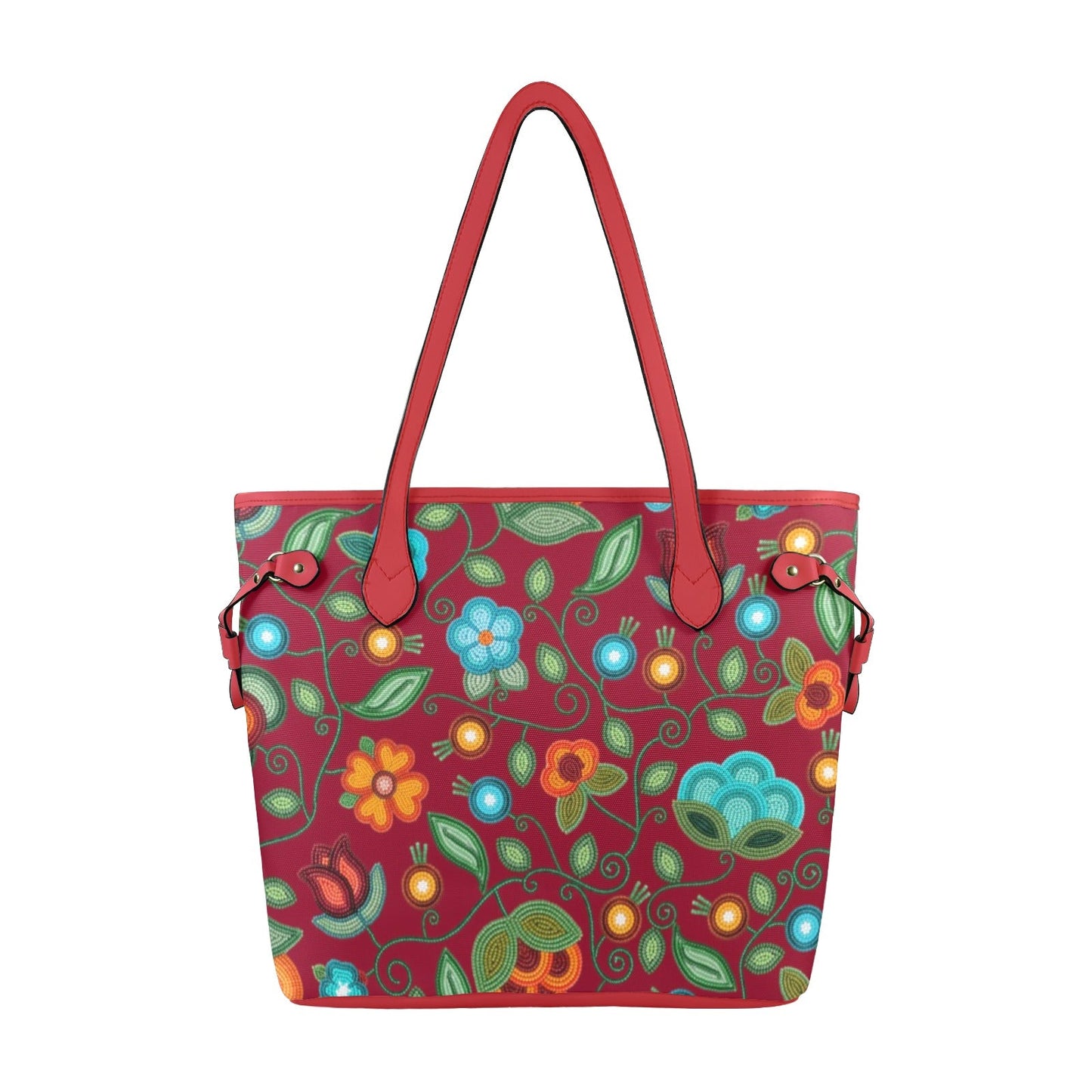 Prairie Fire Petals Red Clover Canvas Tote