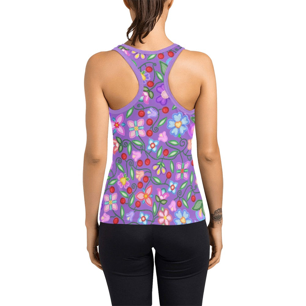 Petal Harmony Lavender Racerback Tank Top