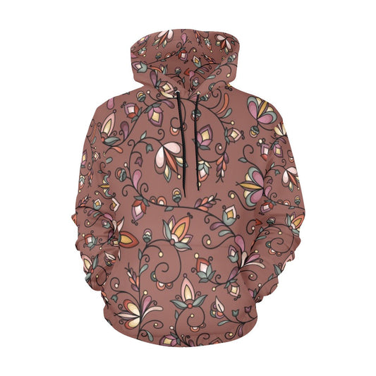 Burnt Sky Petals Brown Hoodie for Men