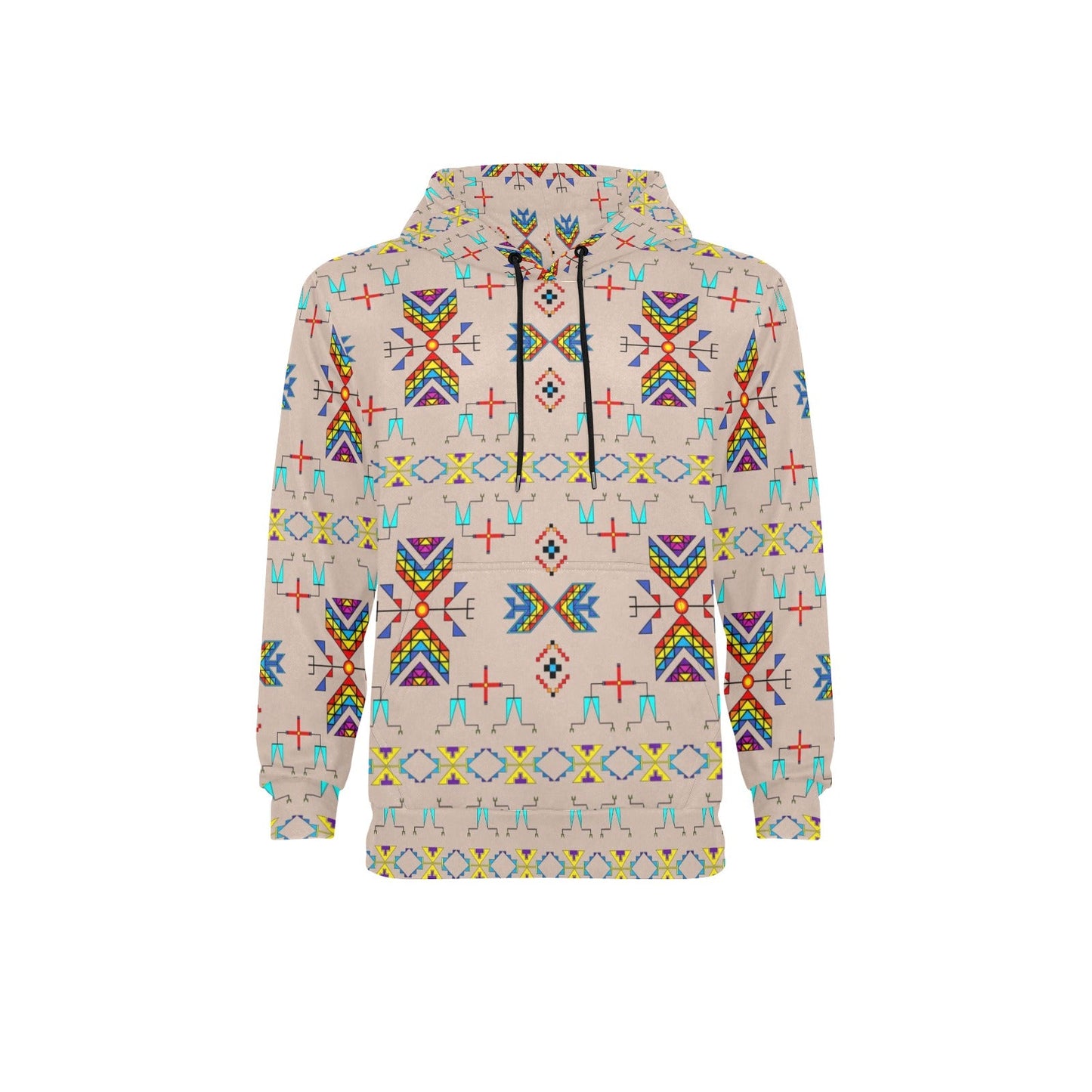 Rainy Chief Rainbow Taupe Men's Long Sleeve Fleece Hoodie