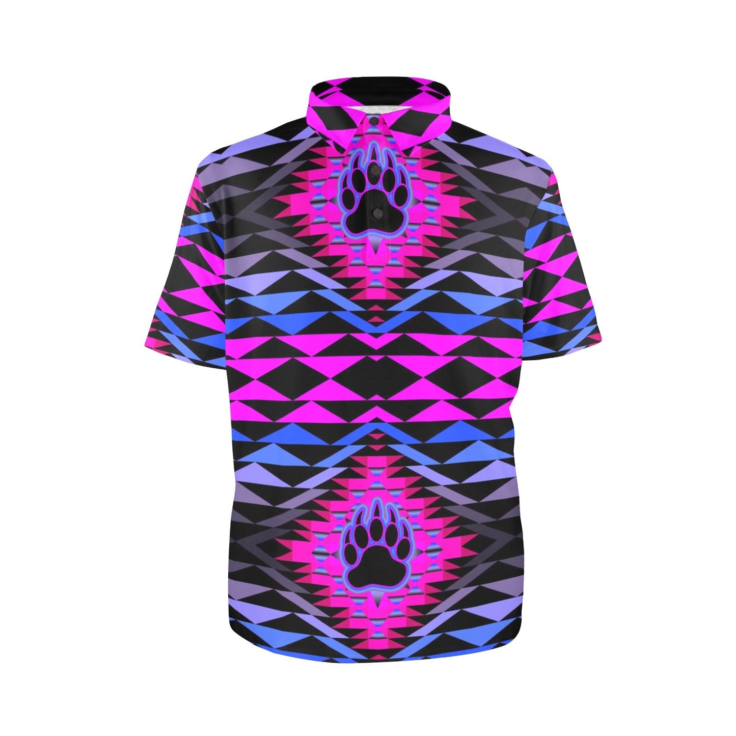 Sunset Bearpaw Blanket Pink Polo Shirt