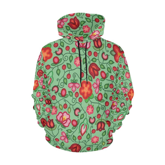 Rose Reverie Green Hoodie for Women