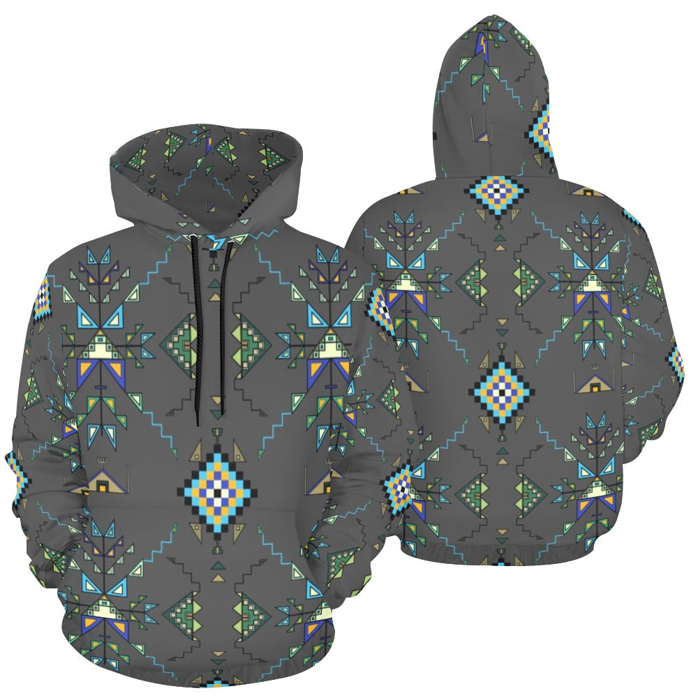 Bear Shield Gray Hoodie for Men