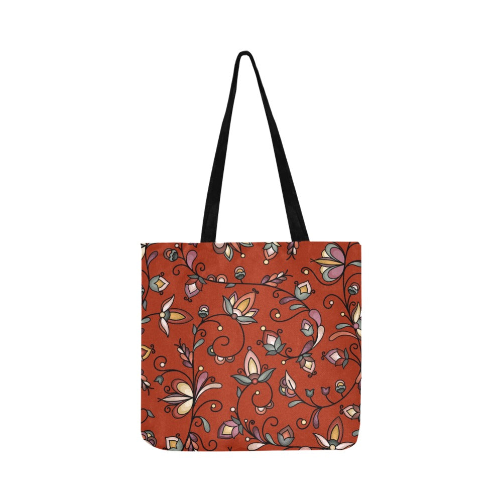 Burnt Sky Petals Red Reusable Shopping Bag