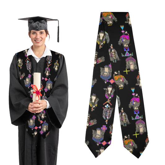 Women's Tradish Dancers Black Graduation Stole