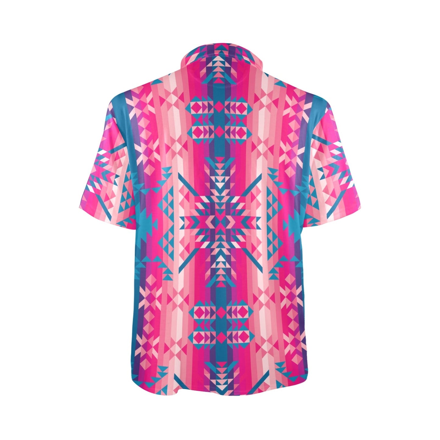 Desert Geo Blue Polo Shirt
