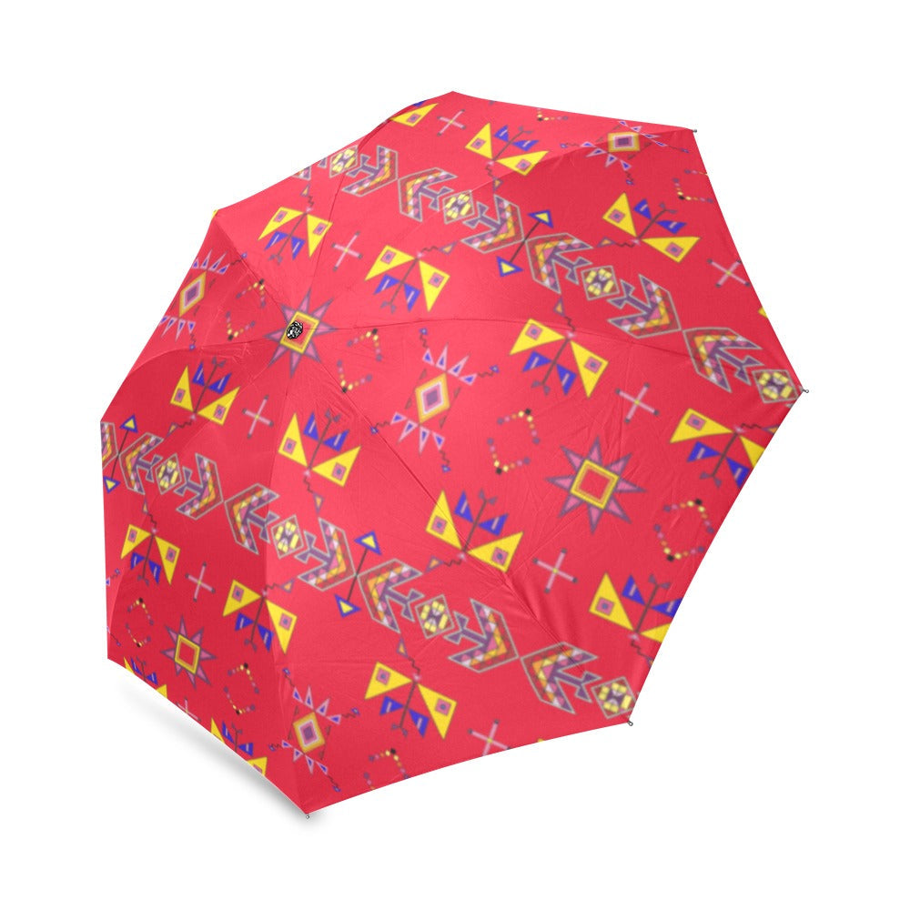 Scattered Generations Red Foldable Umbrella
