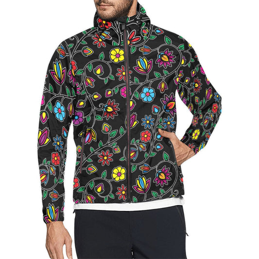 Nature_s Nexus Black Men's Windbreaker