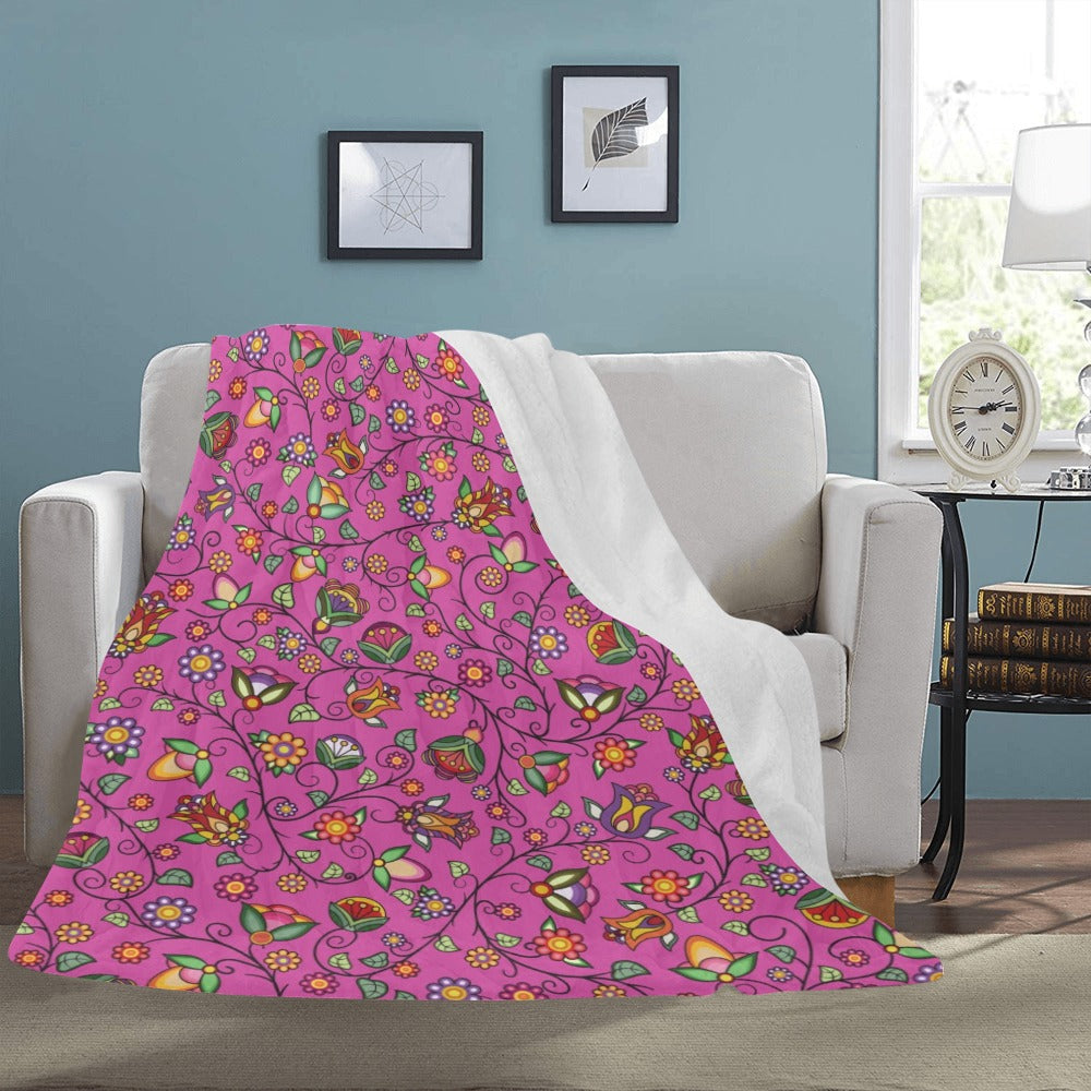 Heartbeat Petals Pink X-Large Micro Fleece Blanket