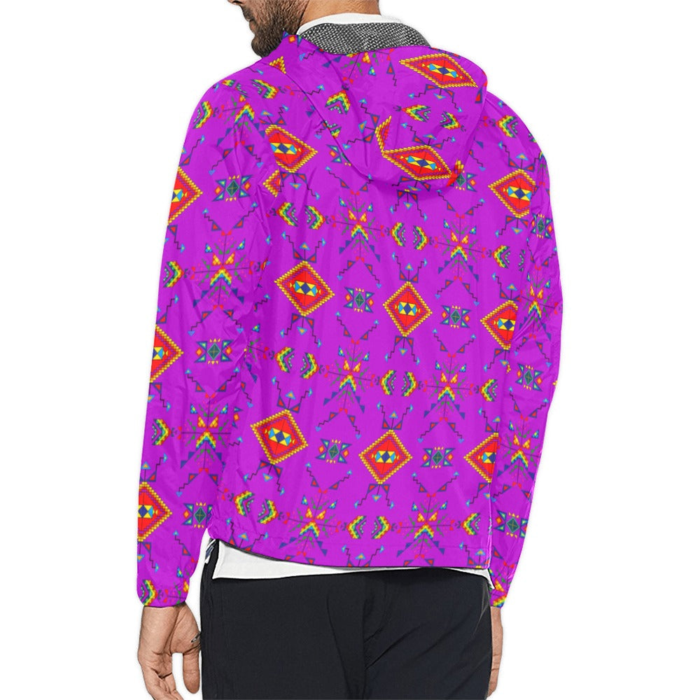 Buffalo Jump Purple Men's Windbreaker
