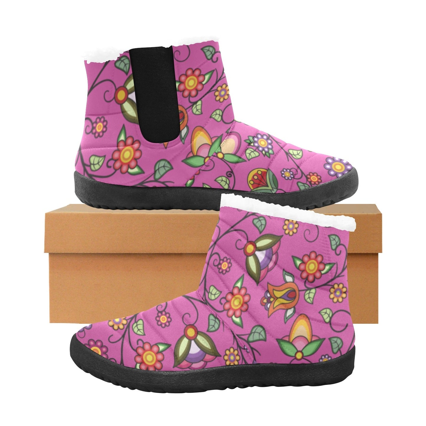 Heartbeat Petals Pink Women's Padded Winter Boot