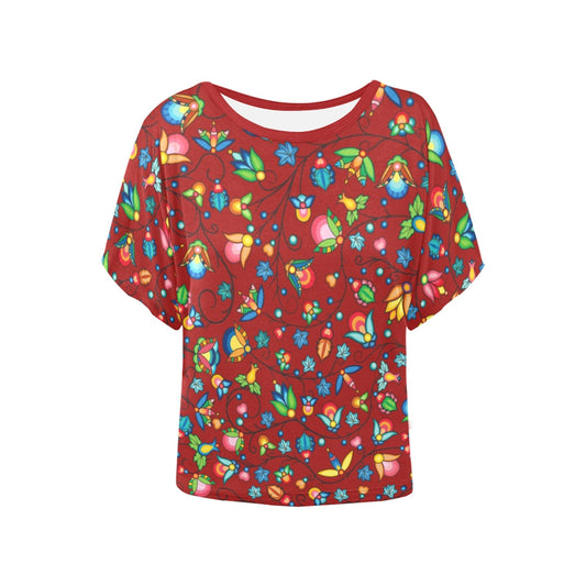 Prairie Plains Spirit Red Women's Batwing-Sleeved Blouse T shirt