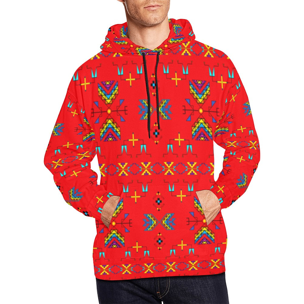 Rainy Chief Rainbow Red Hoodie for Men