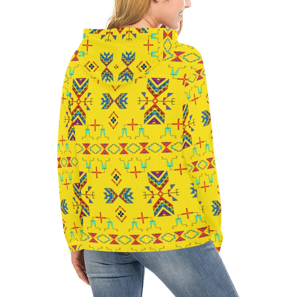 Rainy Chief Rainbow Yellow Hoodie for Women