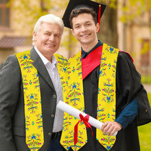 Load image into Gallery viewer, Dakota Damask Yellow Graduation Stole
