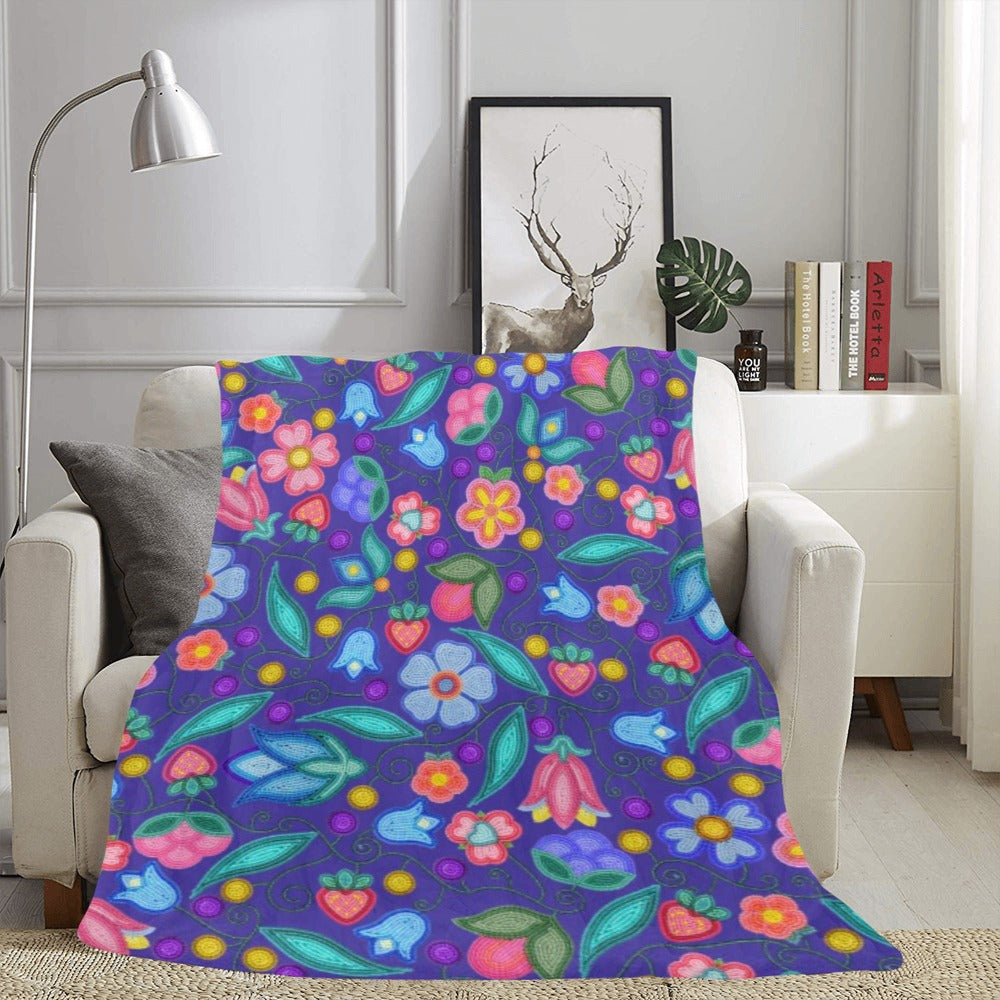 Sweet Offering Indigo X-Large Micro Fleece Blanket