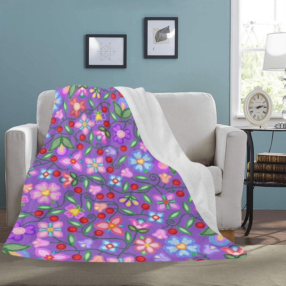 Petal Harmony Lavender X-Large Micro Fleece Blanket
