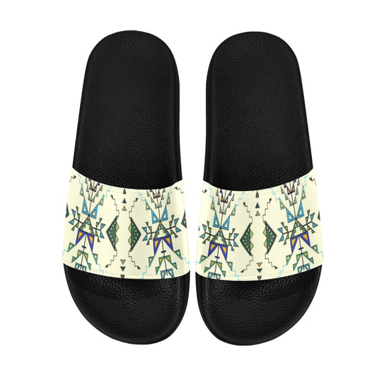 Bear Shield Cream Slide Sandals