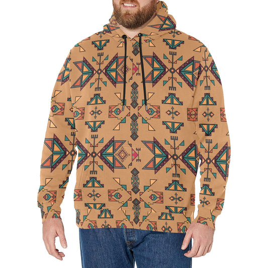 Arrow Dawn Brown Men's Long Sleeve Fleece Hoodie