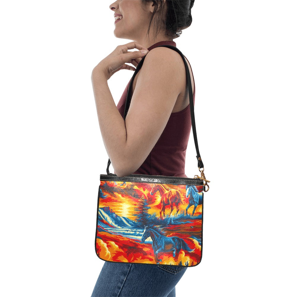 Wilds Horses 2 Small Shoulder Bag